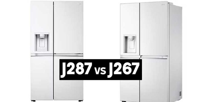 9 تفاوت یخچال ال جی J267 و J287